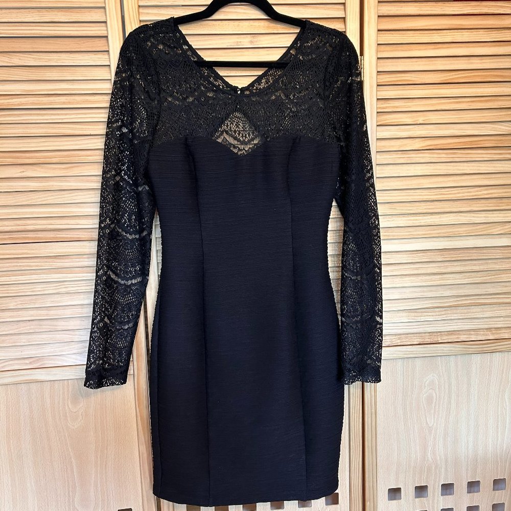 Guess Black Lace Bodycon Dress